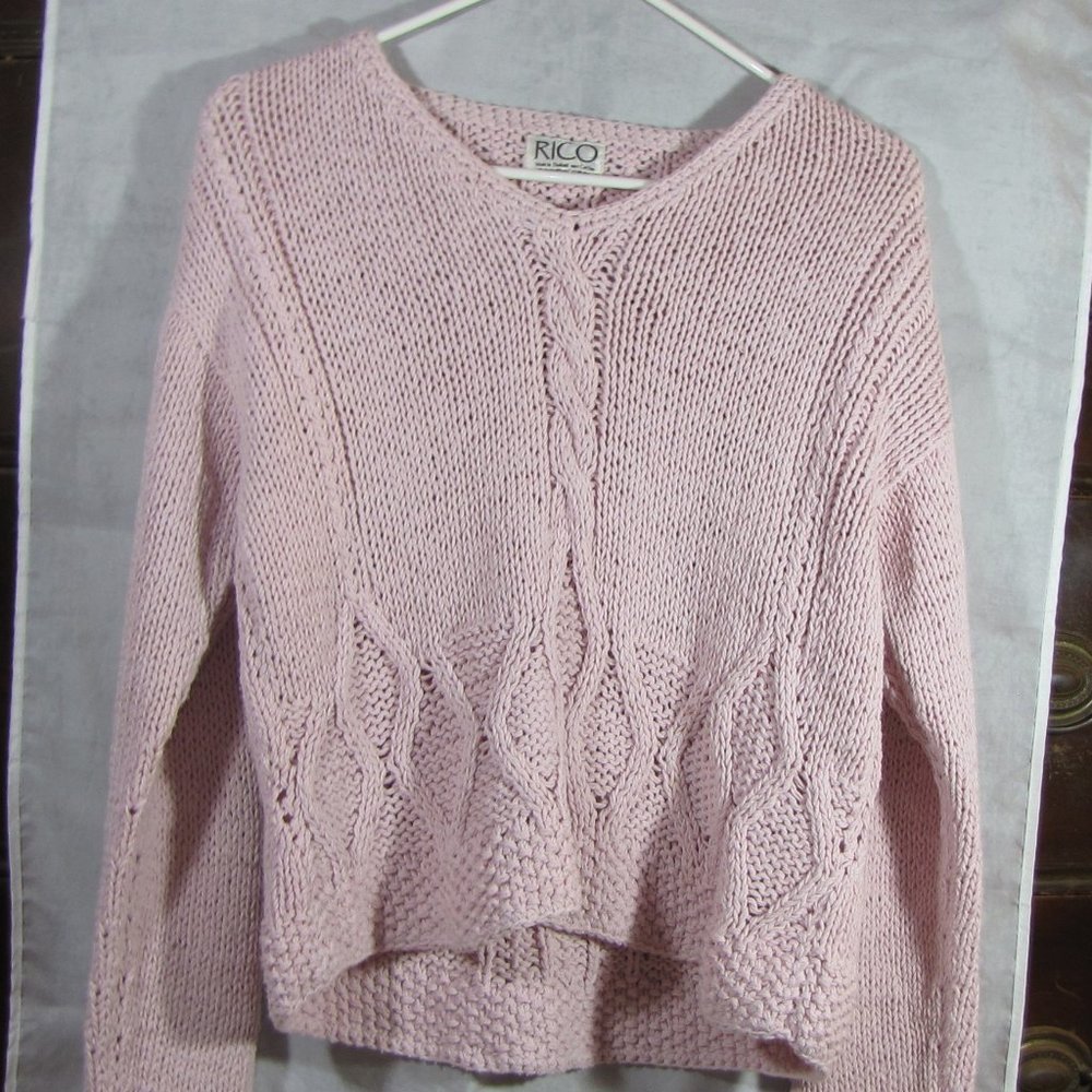 Rico Light Pink Knitted Sweater Size Medium